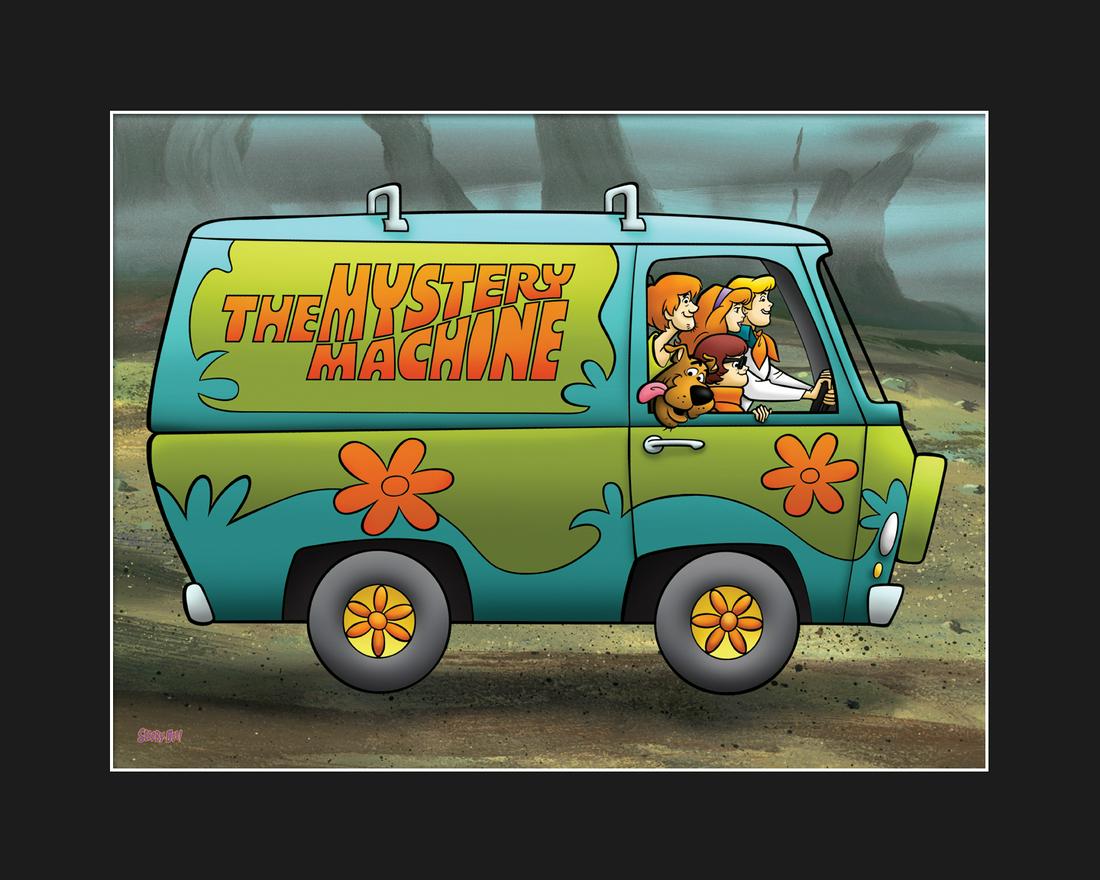 Warner Bros.Scooby-Doo -Mystery Machine - Fine Art: A Warner Bros. limited edition giclee entitled " Mystery Machine ." Scooby-Doo originally produced in 1969 by Hanna-Babara Productions has been released in several hundred cartoons. Is limited to 500