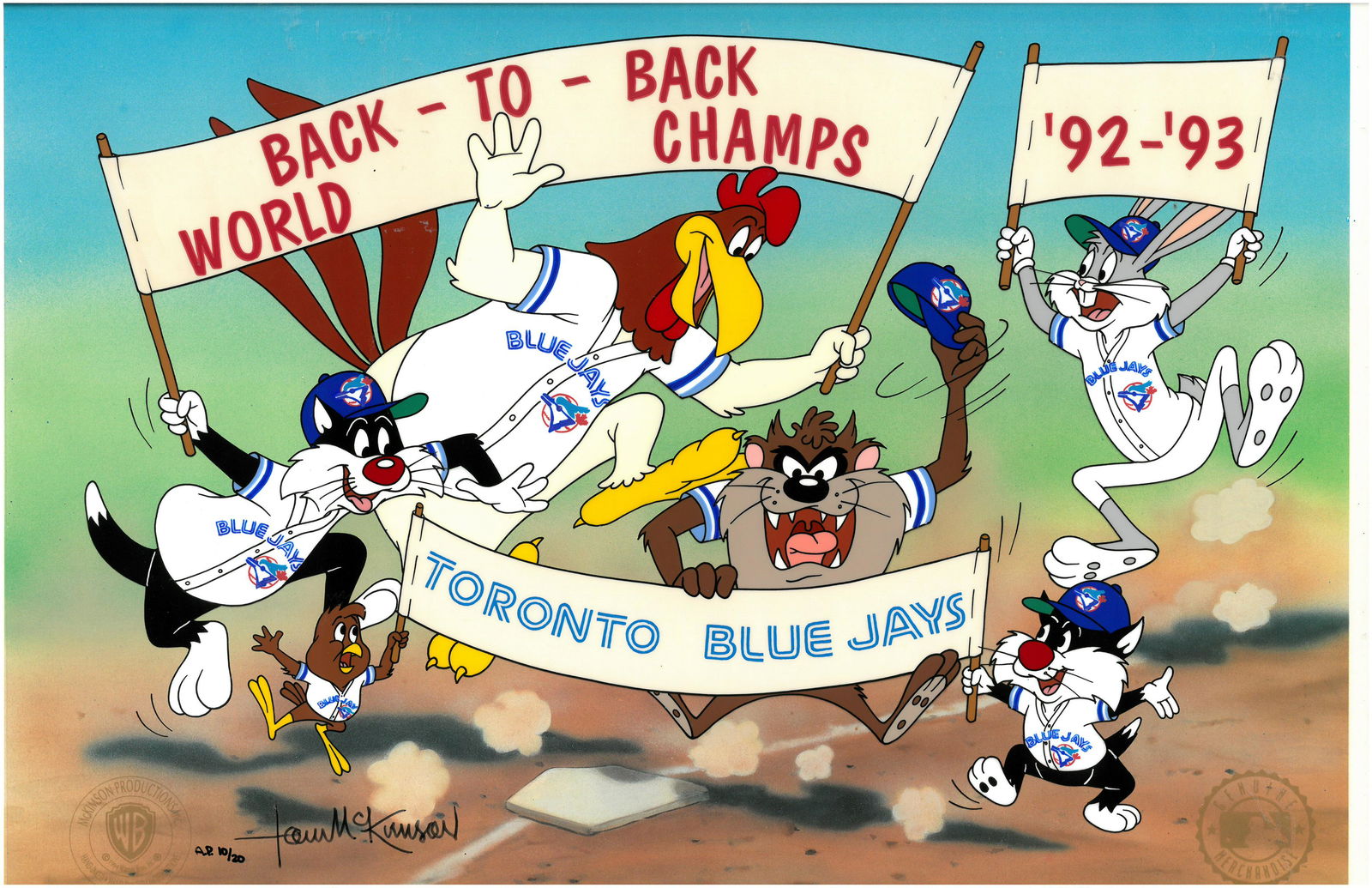 Toronto Blue Jays - Hand-Painted WB -Signed Cel (1 of 3)