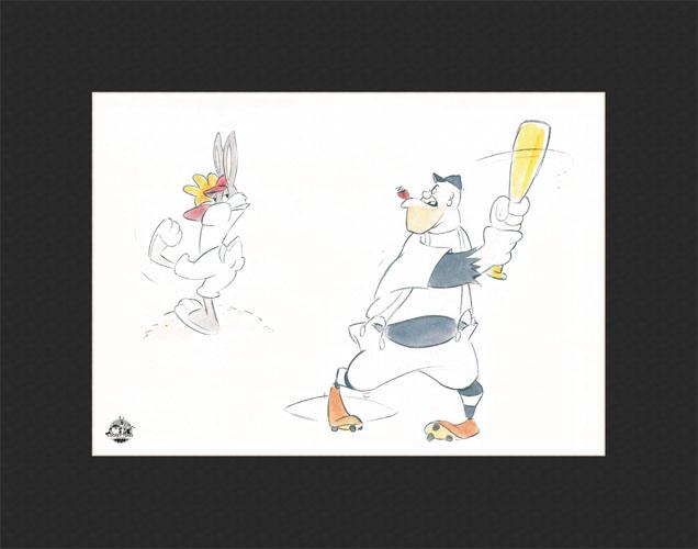 Bugs Baseball - L.E. Water Color Lithograph Matted (1 of 1)