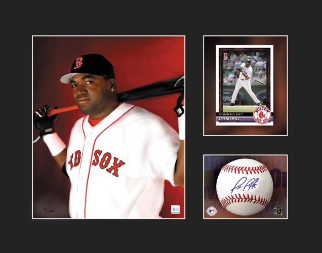 David Ortiz-  Boston Redsox Matted Lithograph (1 of 1)