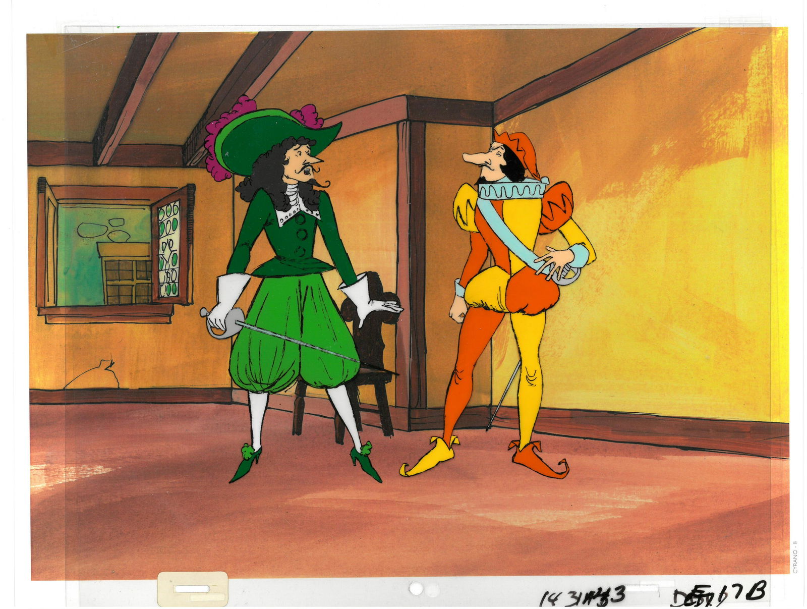 Cyrano de Bergerac - Original Production Cel/Drawing- Cyrano and De Guiche (1 of 3)