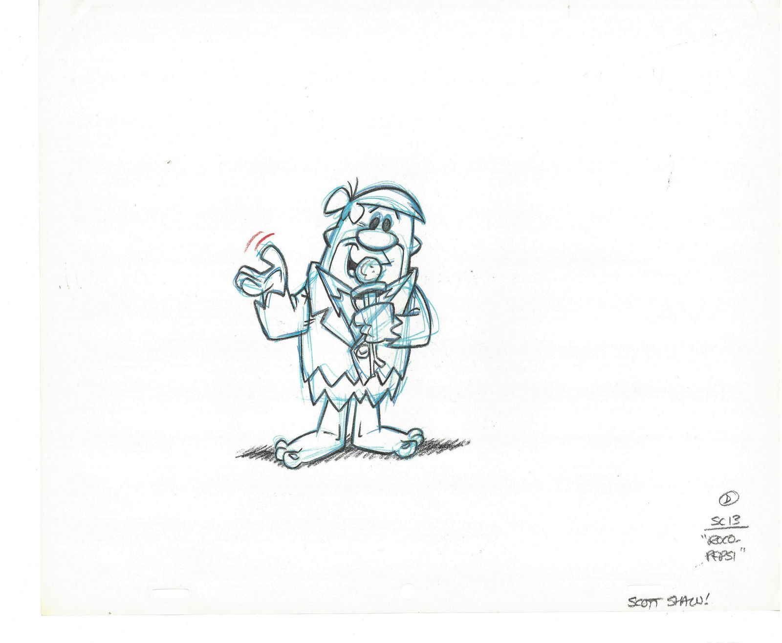 Flintstones - 2 Signed Original Production Drawing -Barney Rubble (1 of 2)