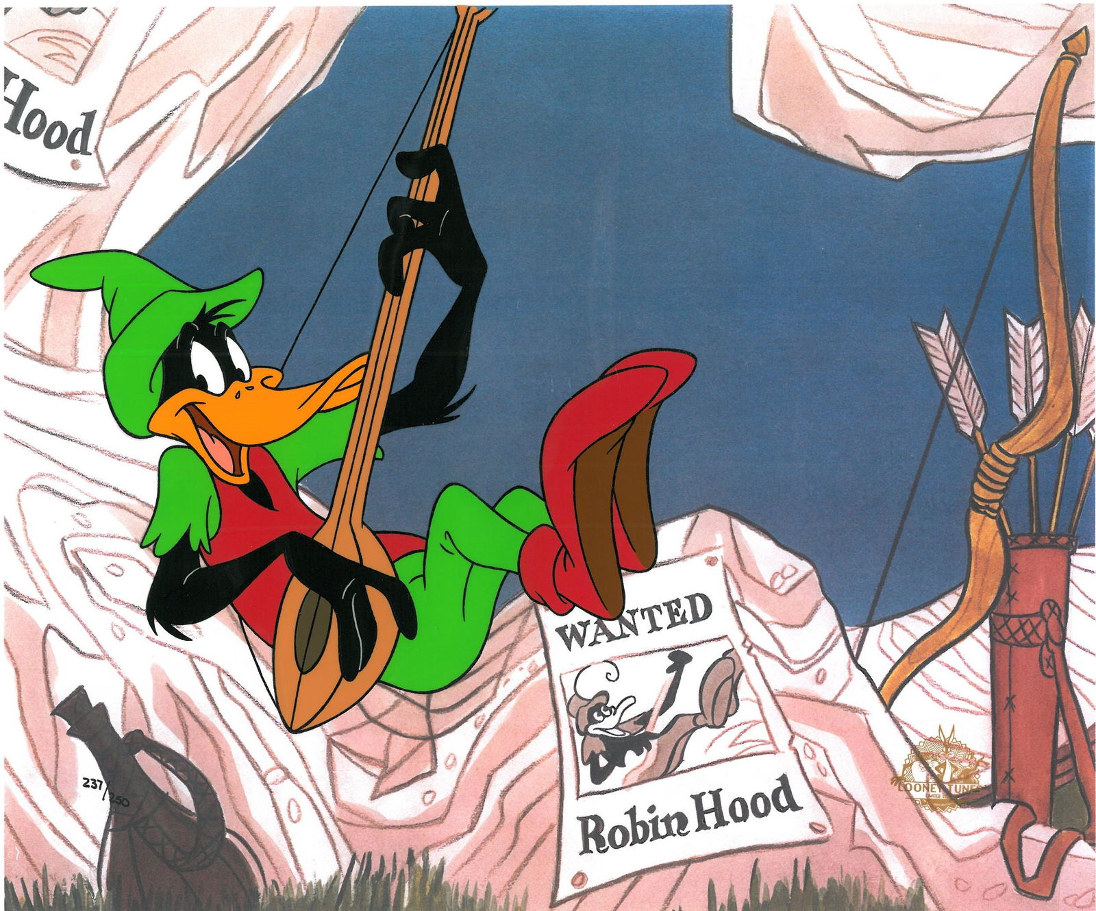 Daffy Duck - Hand-Painted LE Cel - Robinhood (1 of 2)