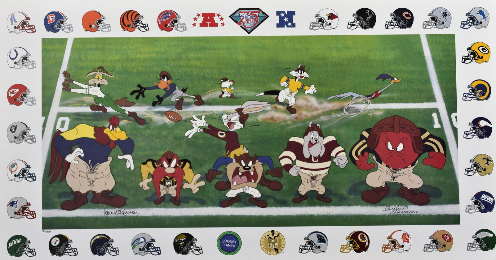 Three Yards and A Cloud of Dust- WB/NFL -Lithograph (1 of 4)