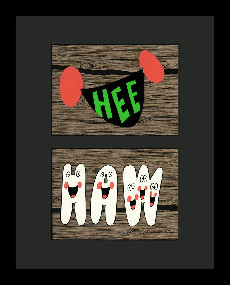 Hee-Haw Original Production Cels/Drawings-Framed: Original production cels with matching drawings from the Television Show " Hee-Haw" 1969. Welcome to Hee Haw! Starring Roy Clark and Buck Owens , Country-themed comedy series that premiered on 6/15/69