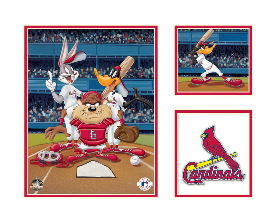 Warner Bros. St. Louis Cardinals Matted L.E. Lithograph (1 of 2)