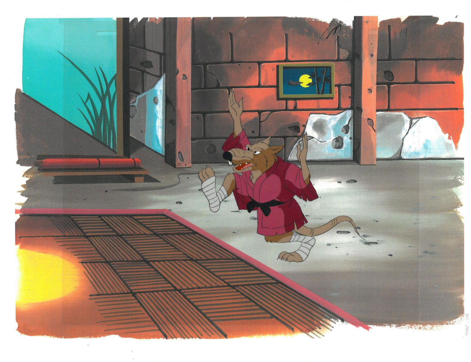 Splinter of (TMNT) Turtles- Original Production Cel (1 of 1)