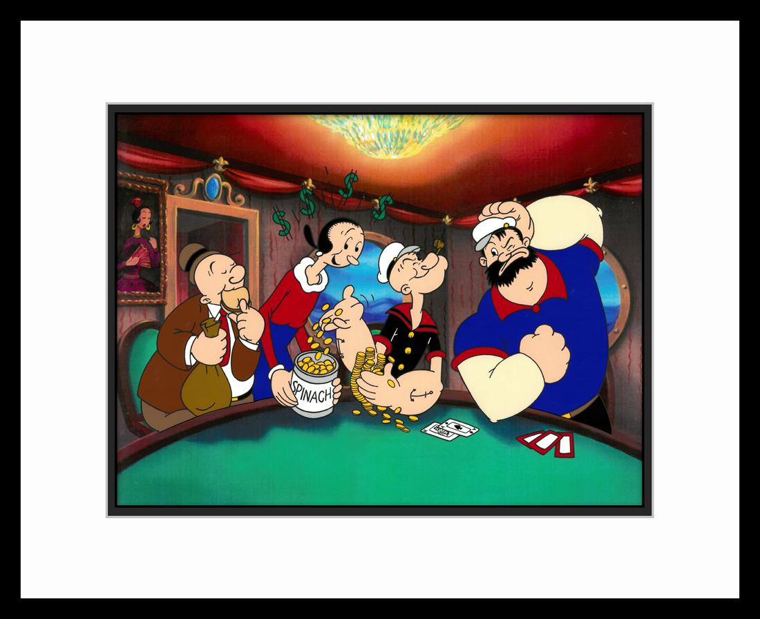 Popeye Framed Hand-Painted Cel - Casino Night (1 of 1)
