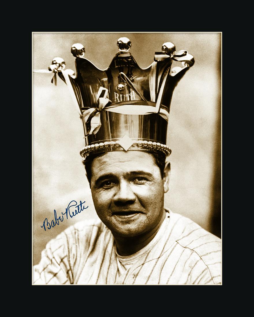 Babe Ruth Matted Archival Photograph with Facsimile Signature (1 of 1)
