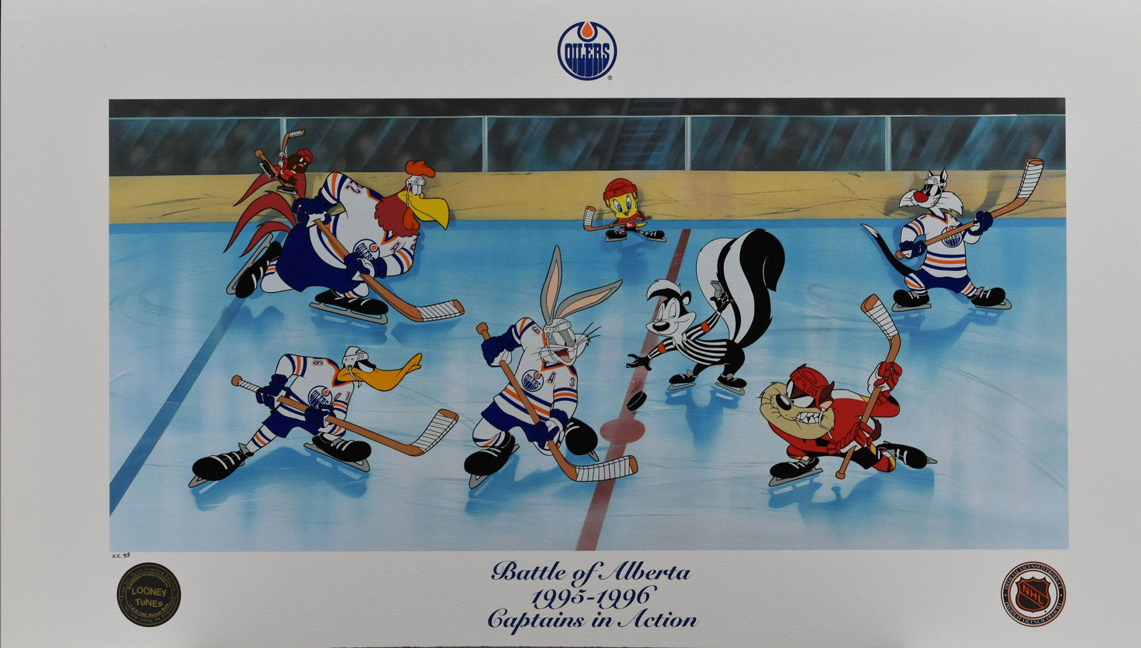 Battle of Alberta - WB/NHL Lithoserigraph (1 of 3)