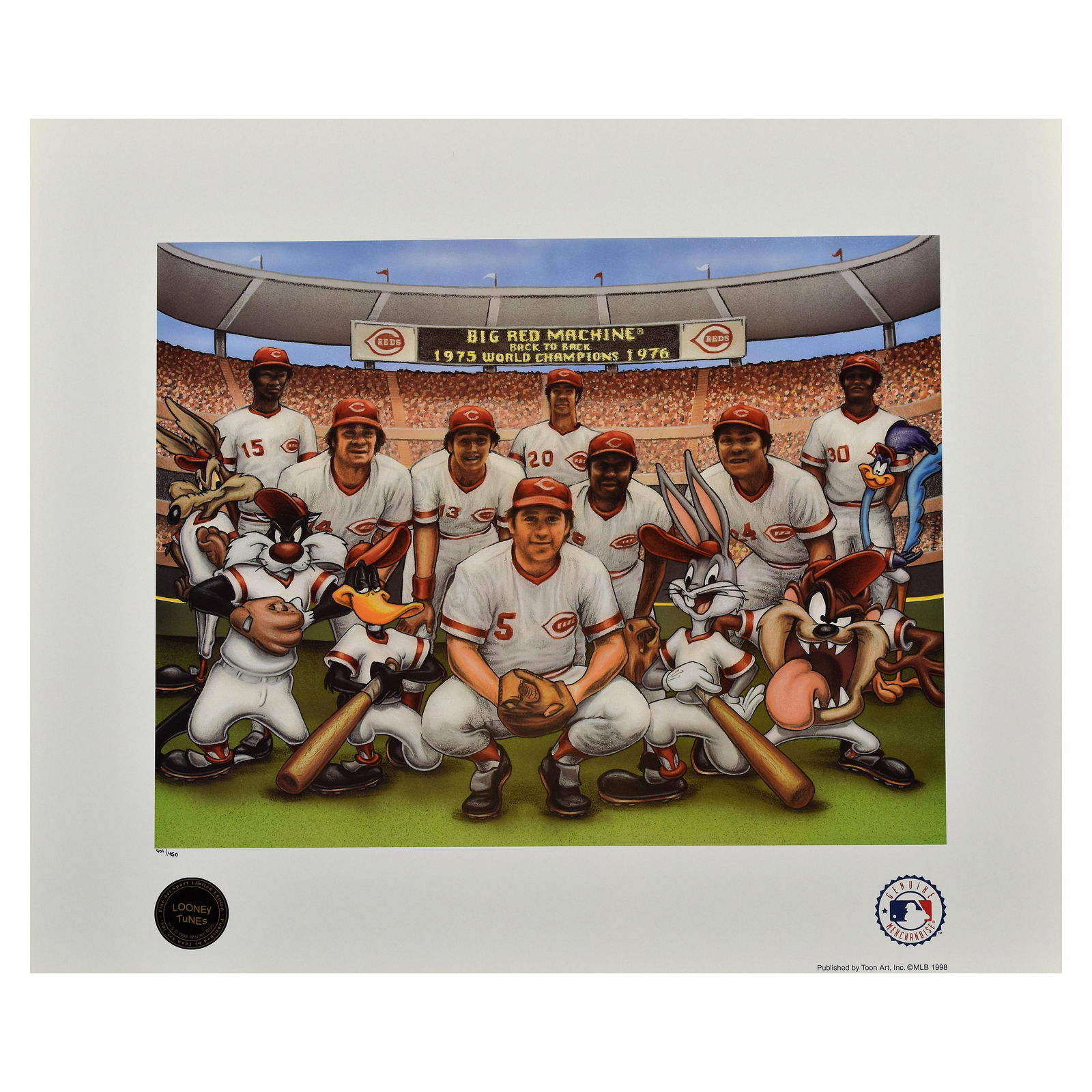 Cincinnati Reds 1976 Big Red Machine/WB Lithograph (1 of 1)