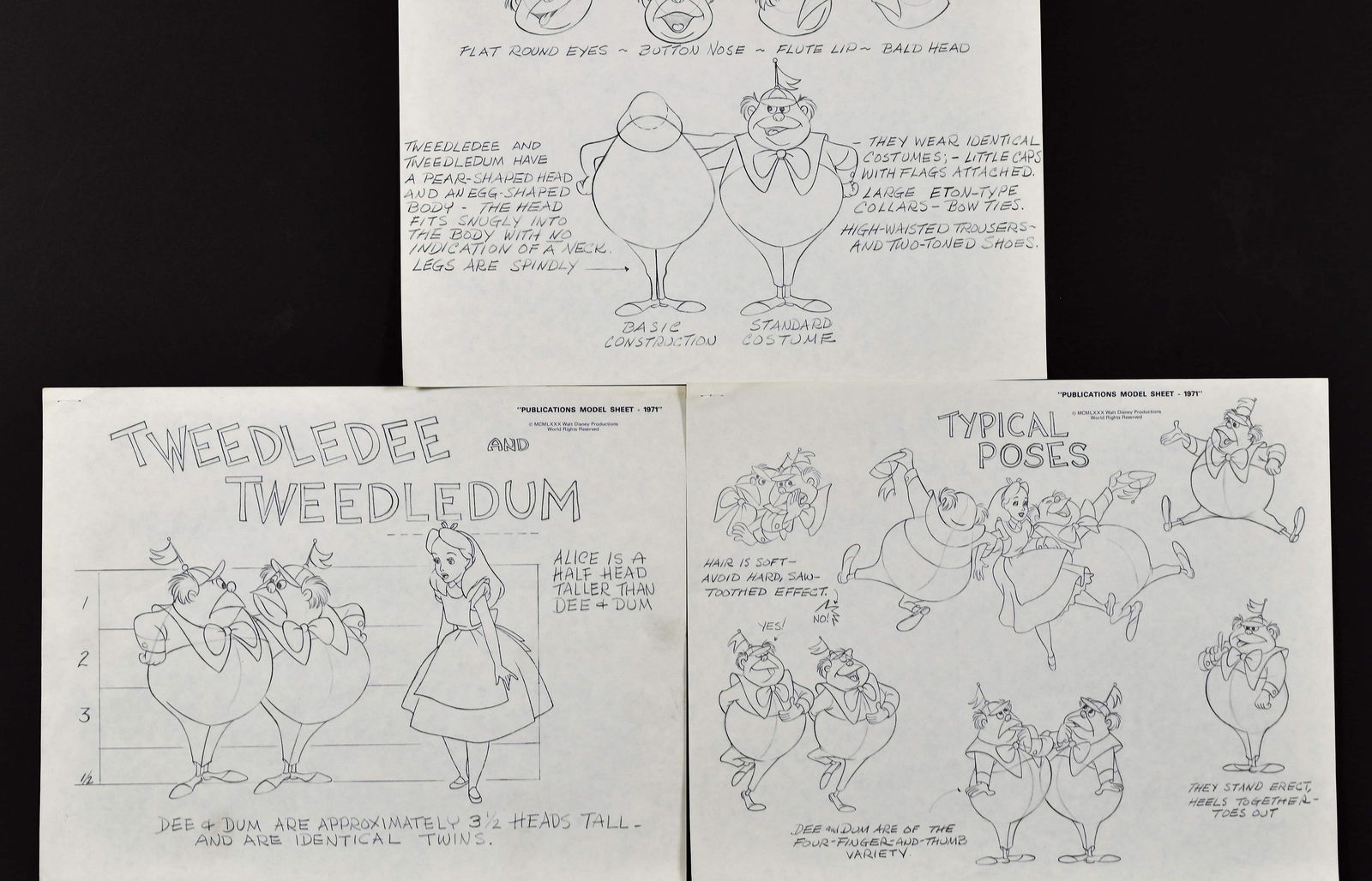 Alice and Wonderland - 1971 Model Sheets (1 of 4)
