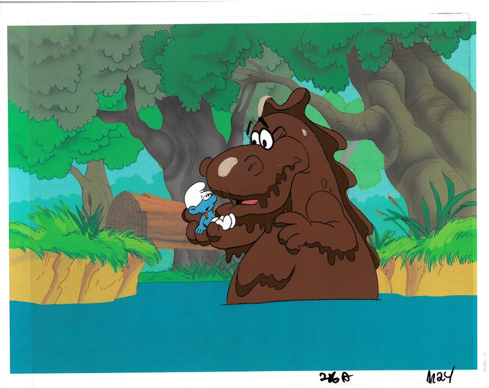 Smurfs - An Original Production Cel- Clumsy & Monster (1 of 1)