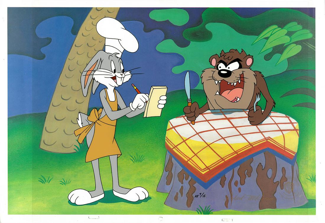 Bugs Bunny and Taz -Warner Bros.- Cel-Robert McKimson- Suppertime (1 of 1)