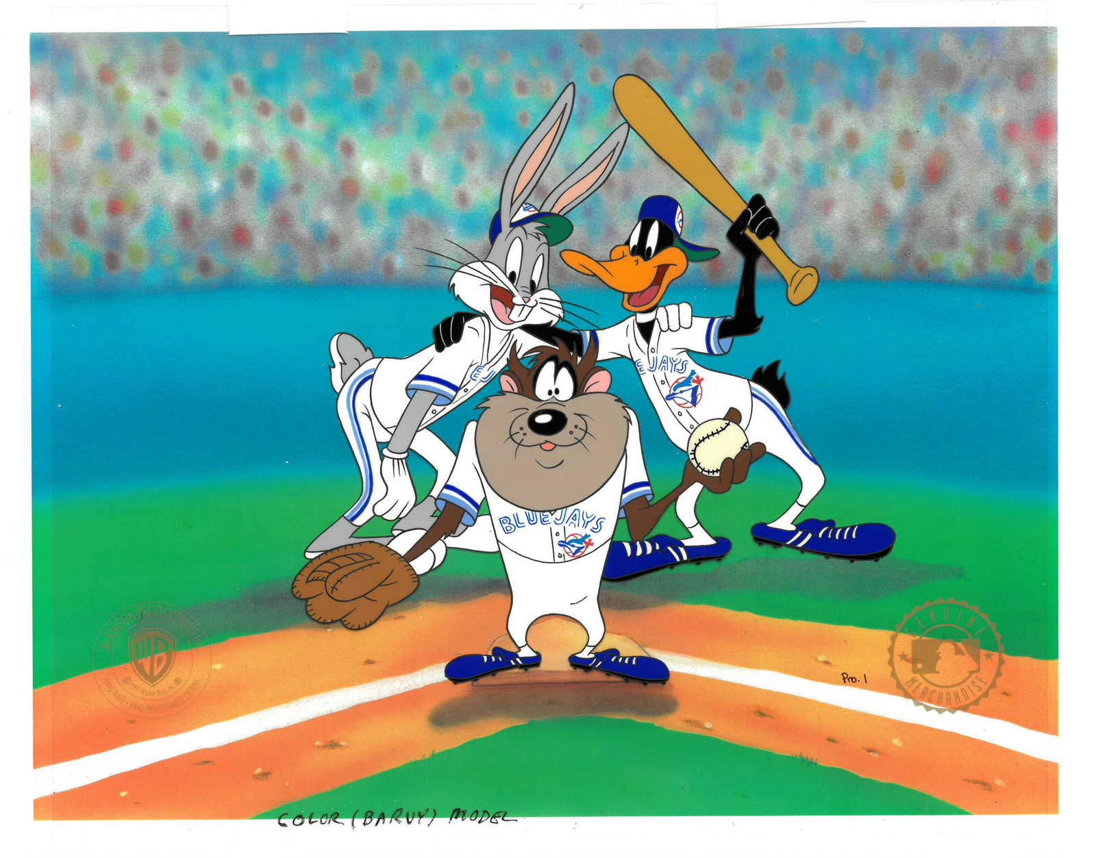 Toronto Blue Jays-Original H.P. Cel, Hand-Painted Background and Master Drawing (1 of 3)