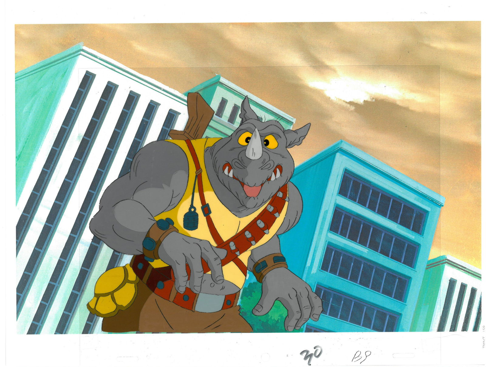 Rocksteady of (TMNT) Turtles-Original Production Cel (1 of 1)