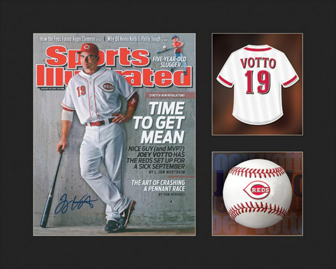 Joey Votto Signed Sports Illustrated Lithograph - Matted (1 of 4)