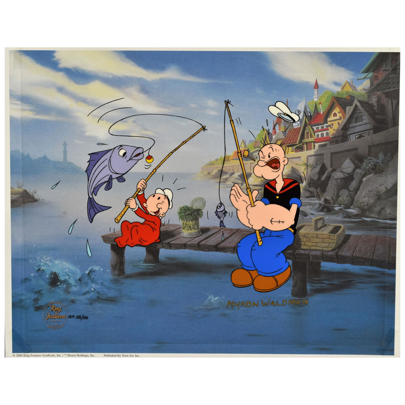 Popeye - King Features HP Cel signed Waldman-The Big One (1 of 4)