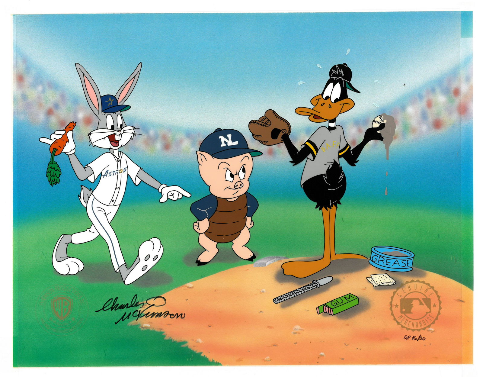 Astros and Pirates - Signed Hand-Painted WB Cel (1 of 2)