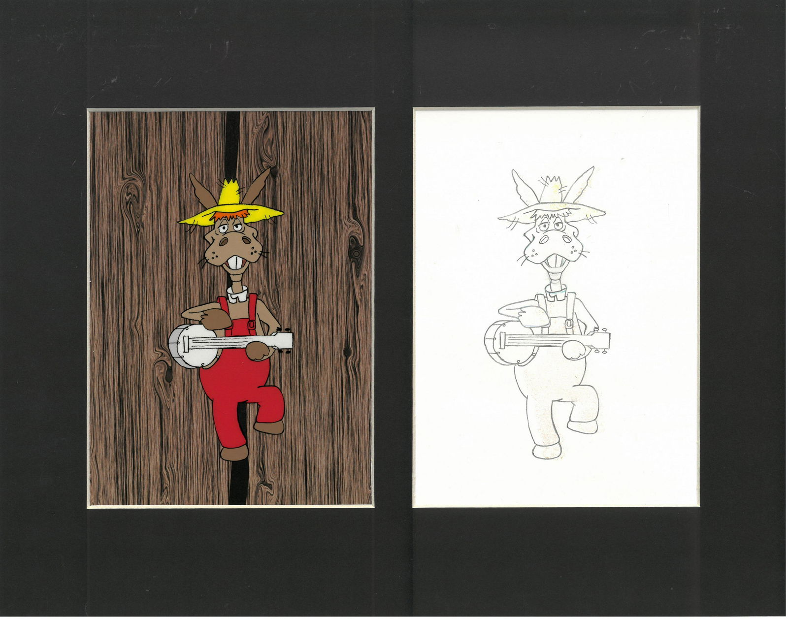 Hee-Haw Production Original Cel/Drawing-Matted (1969-1971) (1 of 1)