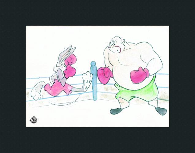 Bugs Boxing - L.E. Water Color Lithograph Matted (1 of 1)