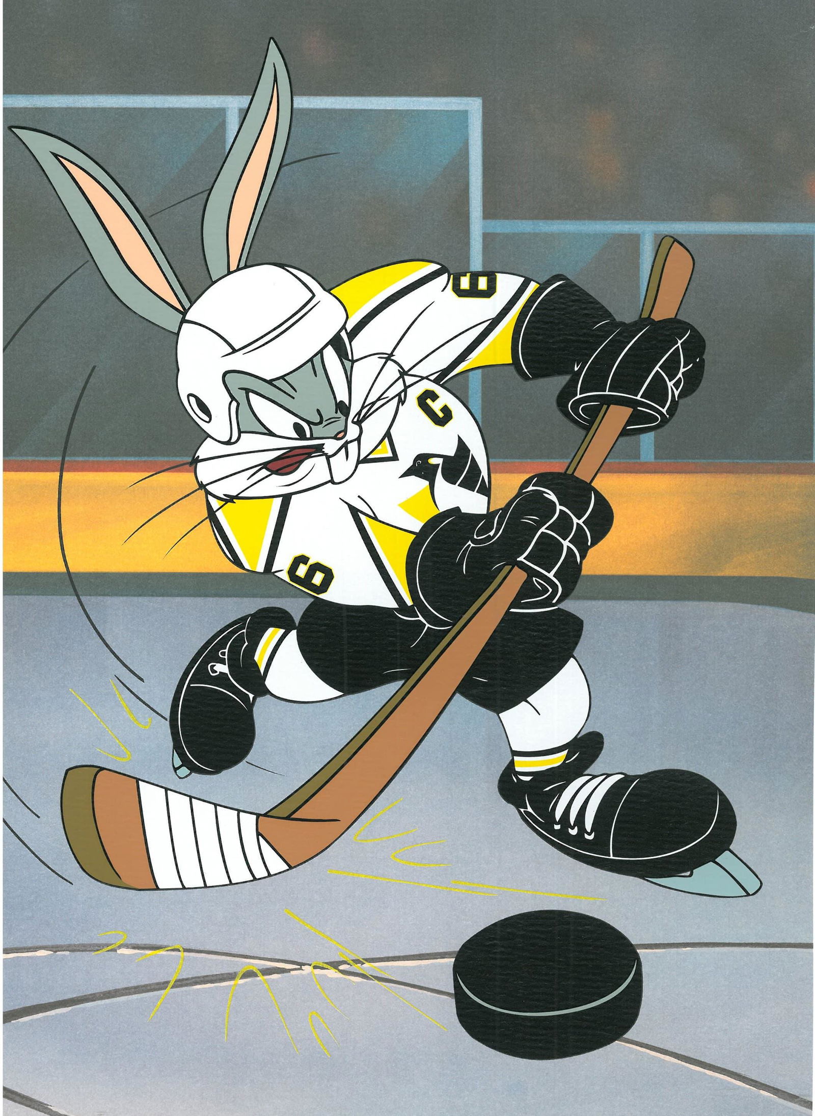 Pittsburgh Penguins Hockey Lithoserigraph Warner Bros. Signed (1 of 5)