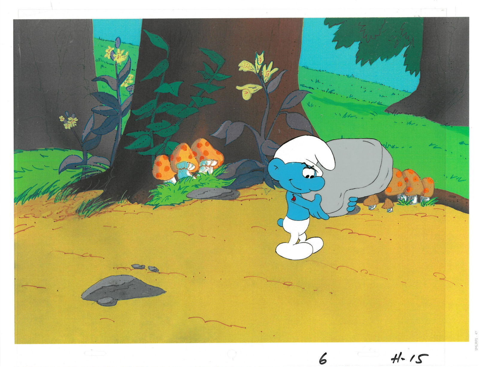 Smurfs - Original Production Cel -Hefty (1 of 1)