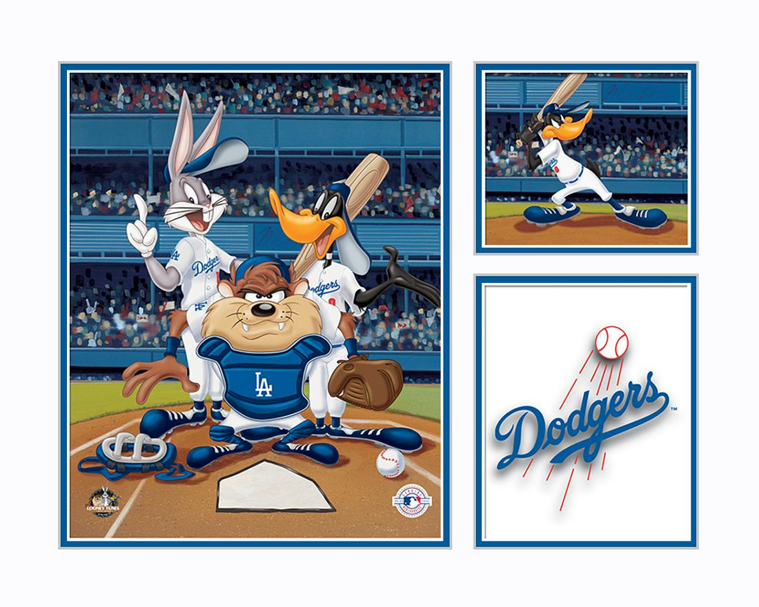 Warner Bros. Los Angeles Dodgers Matted L.E. Lithograph (1 of 1)