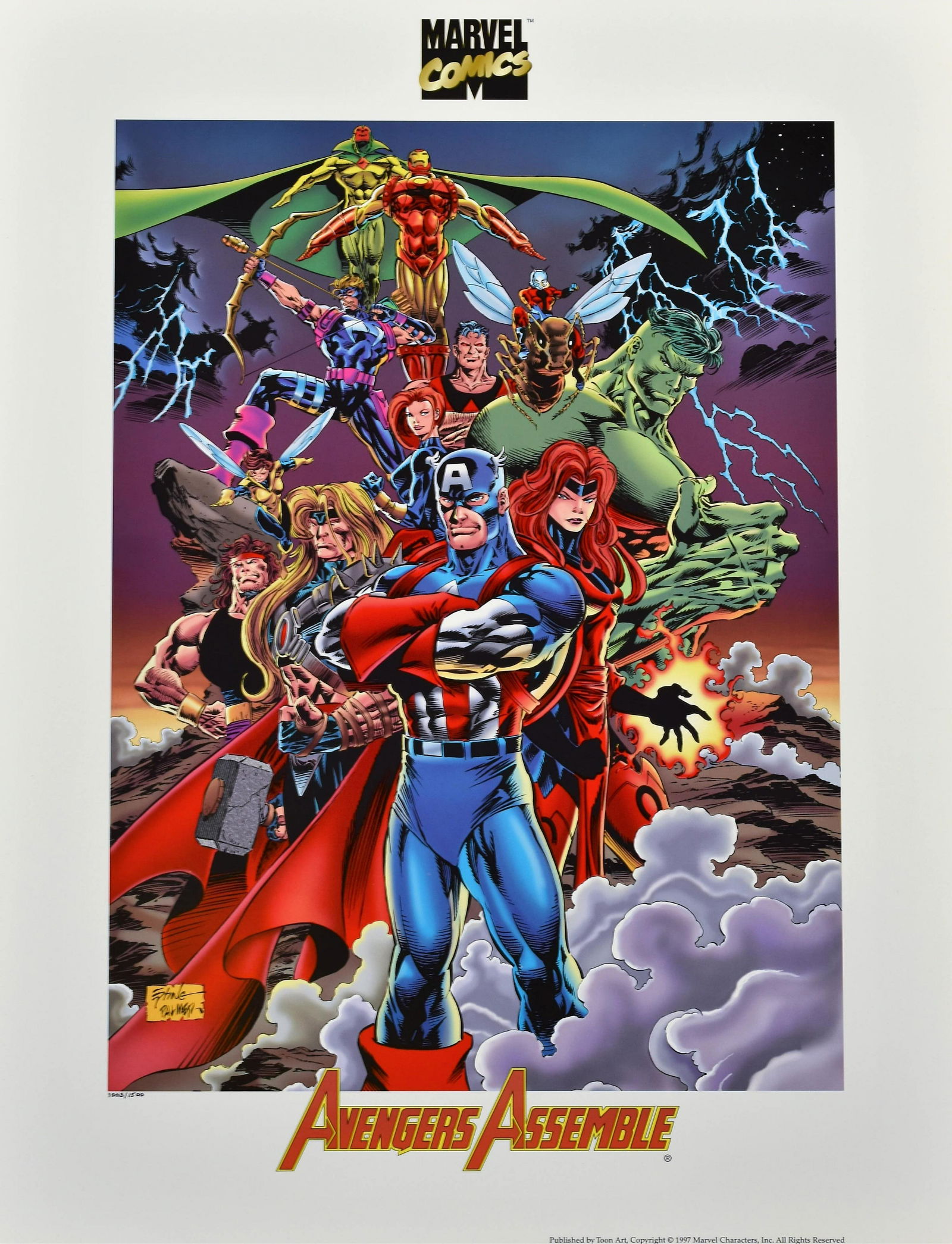 Avengers Assemble - L.E. Marvel Lithograph (1 of 4)