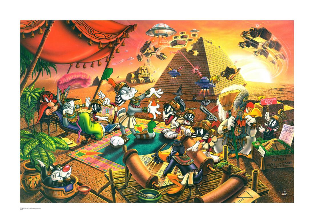 Looney Tunes Pyramid Scheme- Multimedia Fine Art LE Lithograph (1 of 1)