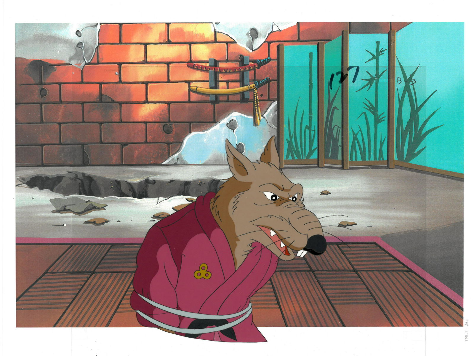 Splinter of (TMNT) Turtles- Original Production Cel (1 of 1)