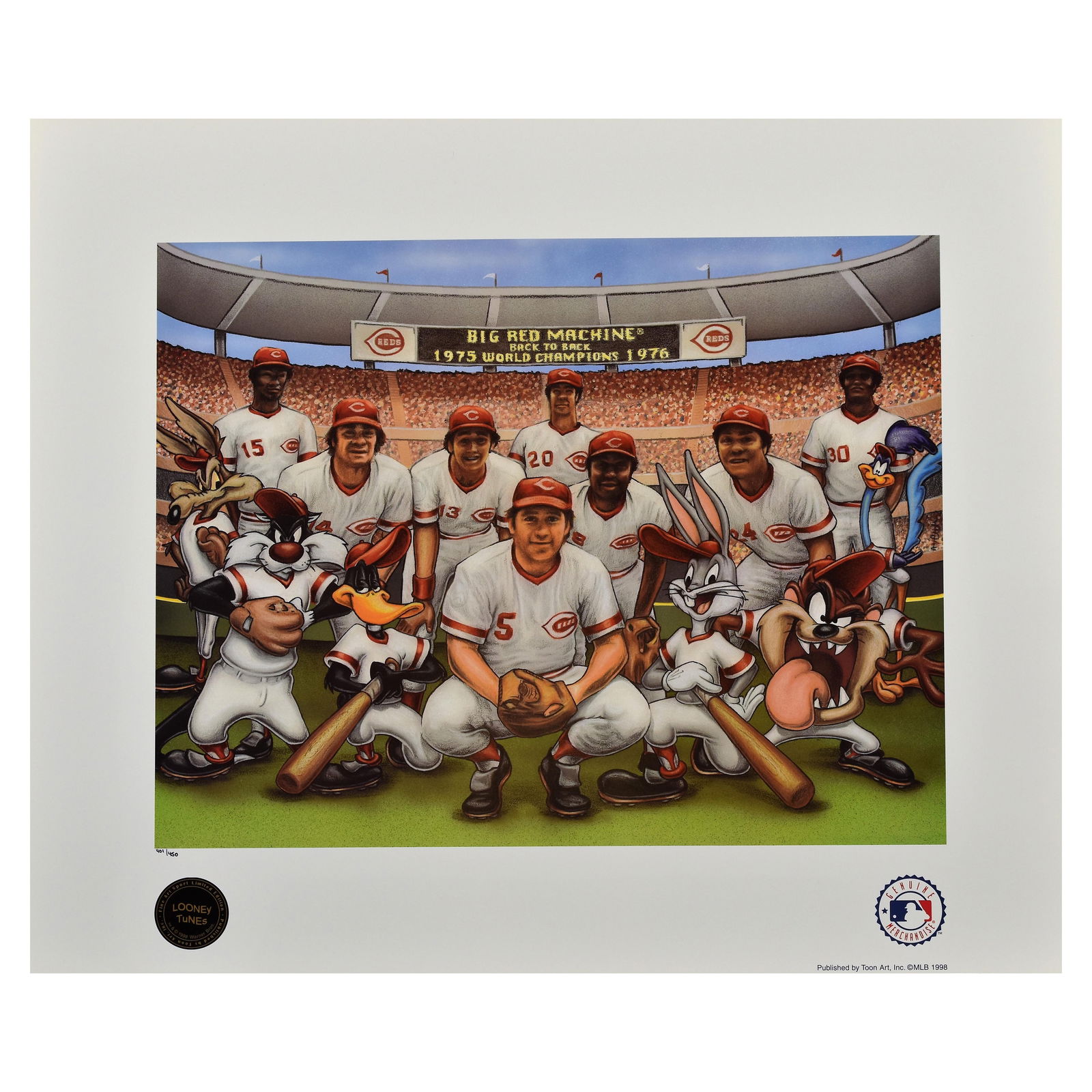 Cincinnati Reds 1976 Big Red Machine/WB Lithograph (1 of 1)