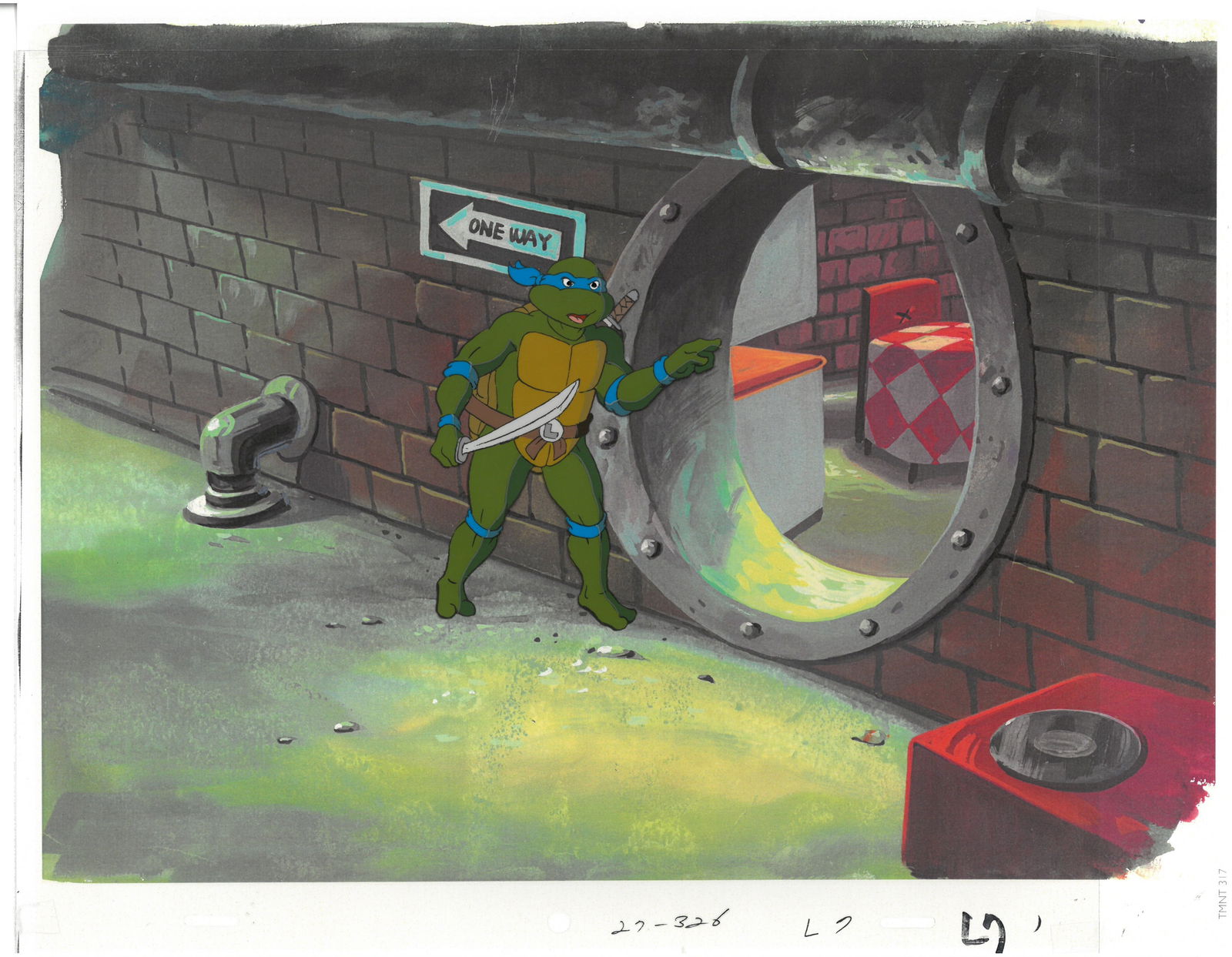 Leonardo of (TMNT) Turtles- Original Production Cel (1 of 1)