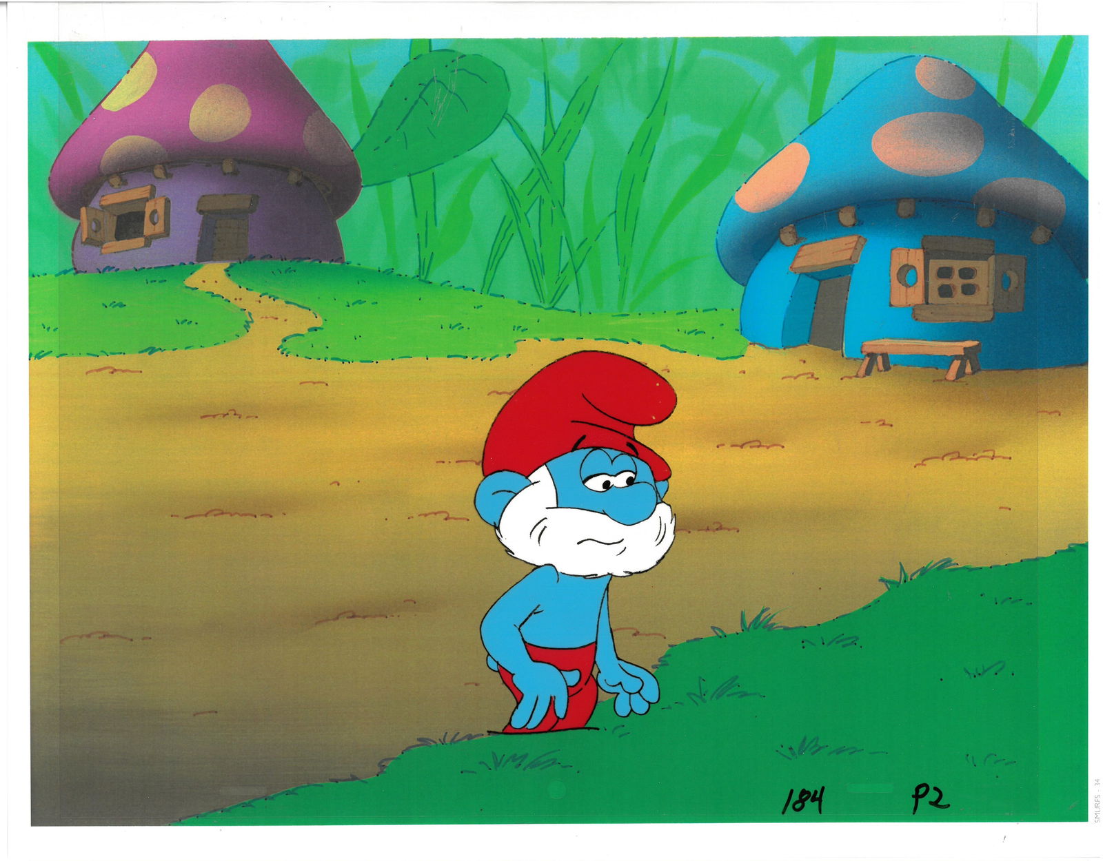 Smurfs - An Original Production Cel- Papa Smurf (1 of 1)
