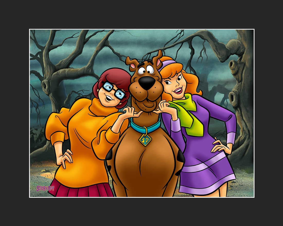 Scooby-Doo -Good Boy - Fine Art Giclee: A Warner Bros. fine art limited edition giclee entitled " Good Boy ." Scooby-Doo originally produced in 1969 by Hanna-Barbera Productions has been released in several hundred cartoons. Is limited to 5
