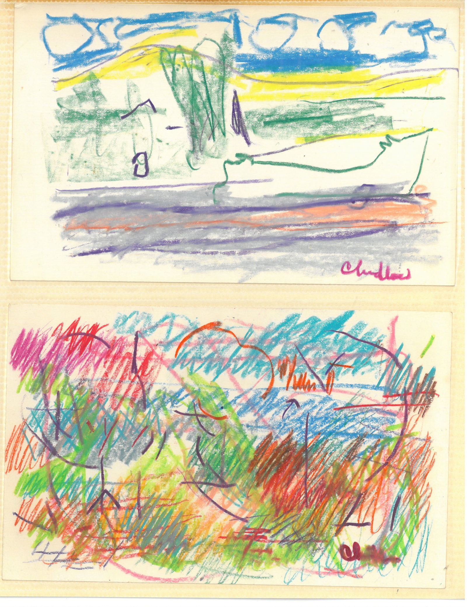 Paul Chidlaw - Signed Set of 2 Original Abstract Scenes (1 of 1)