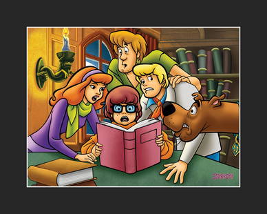 Scooby-Doo -History Lesson - Fine Art L.E. Giclee: A Warner Bros. fine art limited edition giclee entitled " History Lesson. " Scooby-Doo originally produced in 1969 by Hanna-Barbera Productions has been released in several hundred cartoons. Is