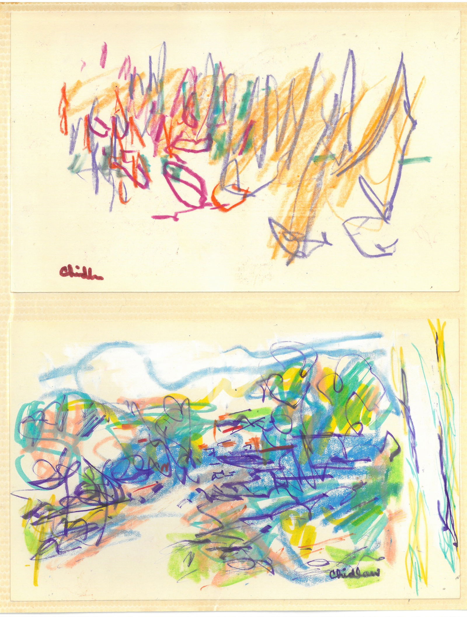 Paul Chidlaw - Signed Set of 2 Original Abstract Scenes (1 of 1)