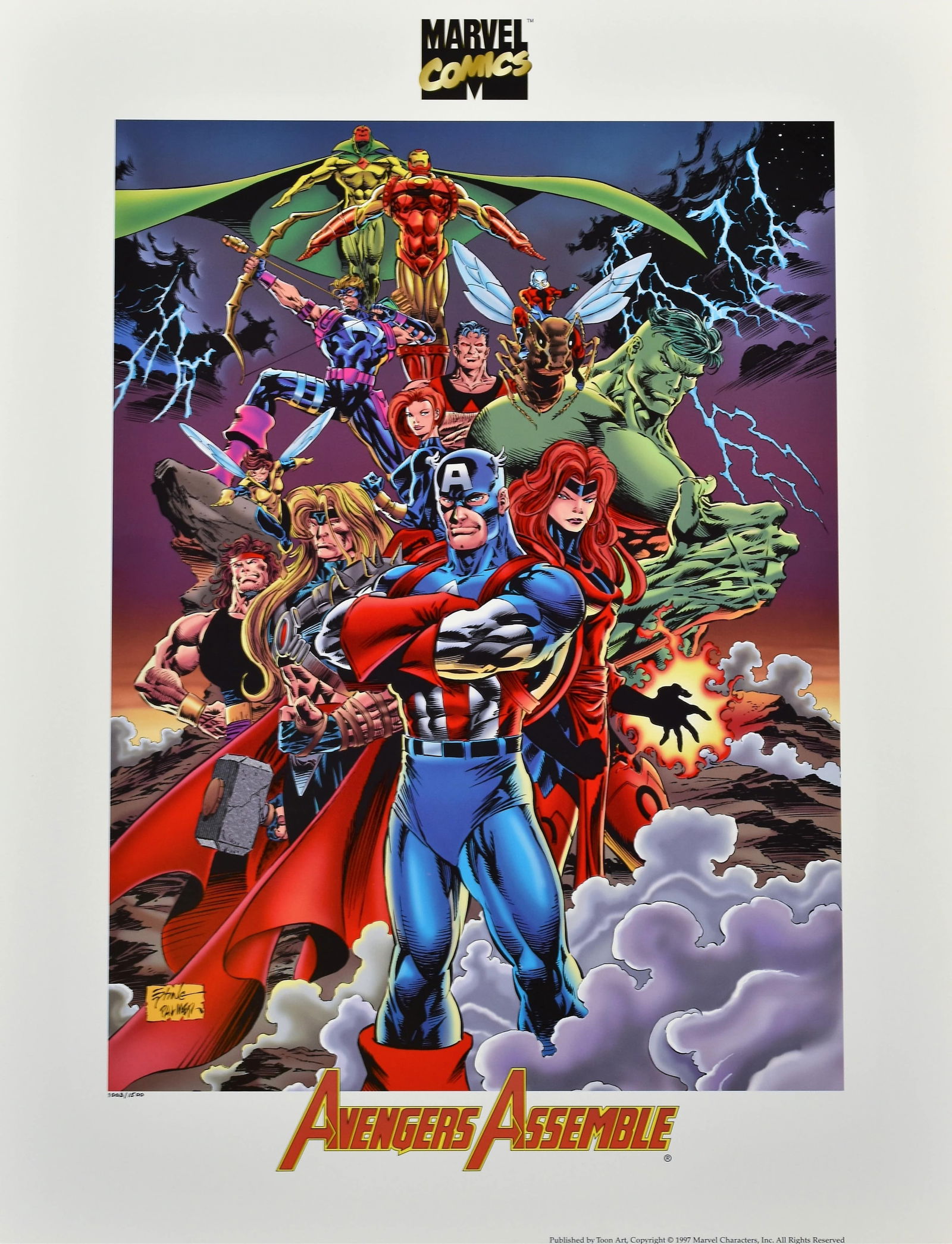 Avengers Assemble - L.E. Marvel Lithograph (1 of 4)