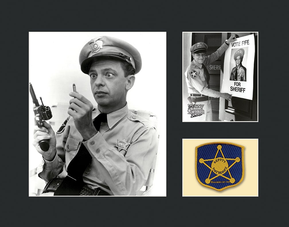 Barney Fife - One Bullet - Limited Edition: A matted 11x14 limited edition lithograph of Barney Fife . Is presented with an authentic patch and COA. Don Knotts who played the well known character Barney Fife on the Andy Griffith Show.