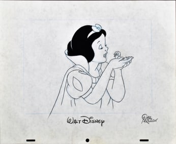 Snow White-Walt Disney - Signed  Animator's Drawing