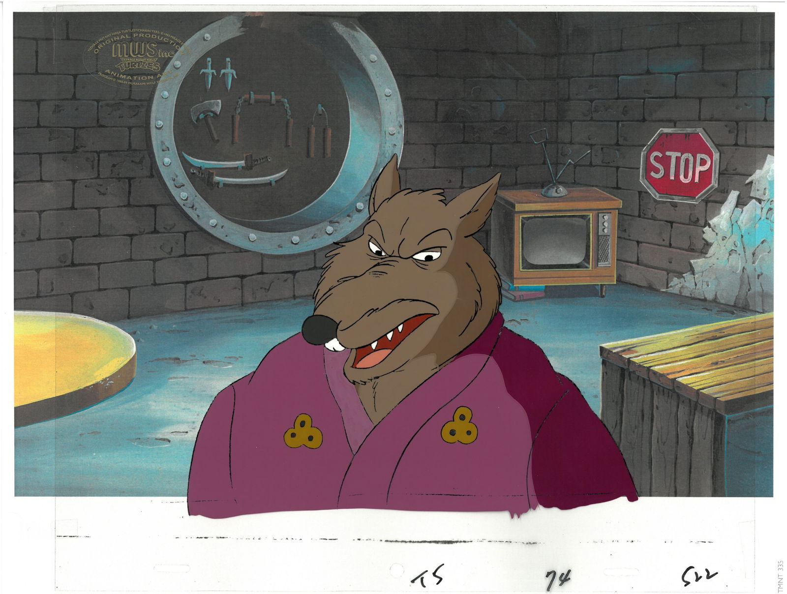 Splinter of (TMNT) Turtles- Original Production Cel- MWS Seal (1 of 1)