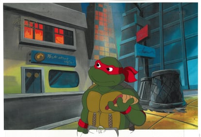 Raphael of (TMNT) Turtles- Original Production Cel/Drawing with MWS Seal