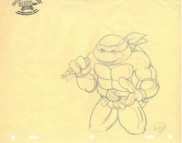 Donatello of (TMNT) Turtles- Original Production Drawing with MWS Seal
