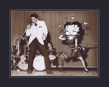 Betty Boop and Elvis - Starstruck Litho
