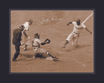 Jackie Robinson -Archival Photo Facsimile Signature