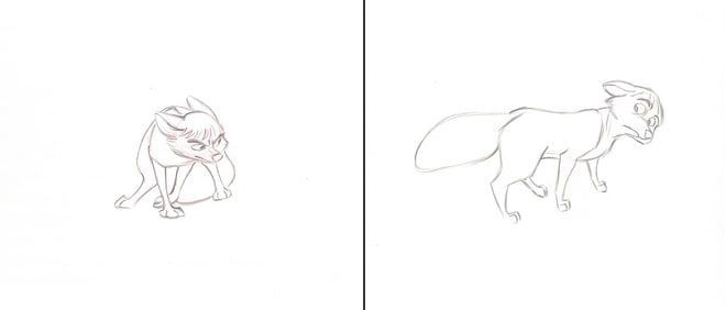 Fox and the Hound - 47 Original Production Sequential Drawings - Tod