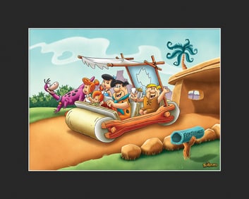 Flintstones - "Classic Car" Fine Art L.E. Giclee