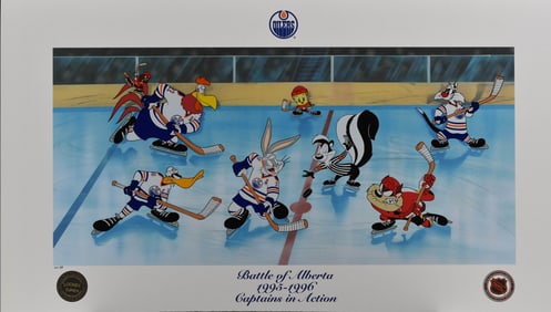 Battle of Alberta - WB/NHL Lithoserigraph-Signed