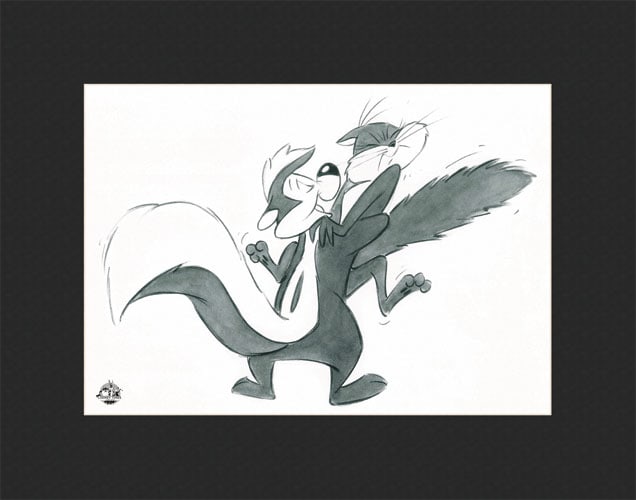 Pepe Le Pew - L.E. Water Color Lithograph Matted (1 of 1)